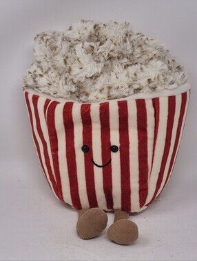 Jellycat Amuseable Popcorn PlushToy Red White Striped